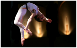 Ervaar de betovering van de Ring Act: hemelse luchtacrobatiek vol schoonheid en kracht. Boek nu voor een magische show! 🌌