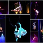 Ervaar de betovering van de Ring Act: hemelse luchtacrobatiek vol schoonheid en kracht. Boek nu voor een magische show! 🌌