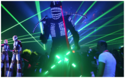 Spectaculaire Cyber Led Robots Steltenlopers met LED-verlichting voor een futuristisch woweffect op uw evenement!