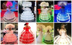 Champagne Diva: Stijlvolle catering op wielen! 🥂✨ Geef je event een luxe uitstraling met de Champagne Diva! Haar prachtige rok op wielen draagt meer dan 100 glazen of hapjes en zorgt voor een stijlvolle presentatie. Dankzij de LED-verlichting straalt ze extra tijdens avondfeesten en gala’s. Of het nu een chique bruiloft, een bedrijfsfeest of een beurs is, de Champagne Diva past zich moeiteloos aan elk thema aan. Haar elegante uitstraling en creatieve catering maken elk event speciaal. Boek nu en verras je gasten met deze unieke ervaring!