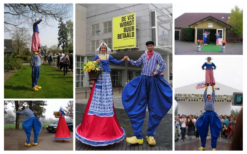 Ontvang een warm welkom met Hollandse Acrobaten Steltenlopers! Unieke mix van steltenlopen en acrobatiek voor een onvergetelijke sfeer. Boek nu!