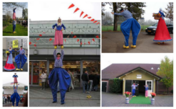 Ontvang een warm welkom met Hollandse Acrobaten Steltenlopers! Unieke mix van steltenlopen en acrobatiek voor een onvergetelijke sfeer. Boek nu!