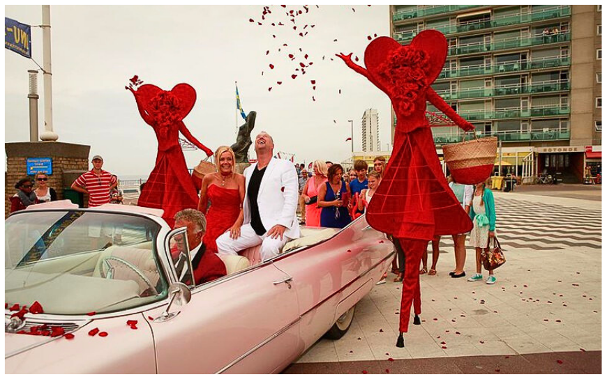 Harten Girls Steltenlopers brengen liefde, charme en feestelijke sfeer naar elk event. Perfect voor Valentijn, bruiloften, Moederdag, festivals en ontvangst. Een romantische, vrolijke en betoverende act.
