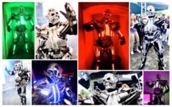 LED Robot Sensatie: Meesterlijke bewegingen, adembenemende verlichting en confetti-magie voor een onvergetelijk evenement!