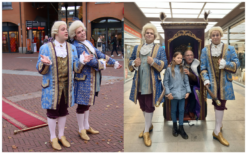 Ervaar de magie van de Mobiele Theatrale Lakeien met draagkoetsje op uw evenement. Breng een vleugje koninklijke grandeur en lichtvoetig vermaak naar uw publiek. Neem vandaag nog contact met ons op!