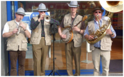 Boek het Jungle Ontdekkingsreizigers Dixieland Looporkest voor een onvergetelijk evenement. Breed repertoire, flexibele bezetting. Swingend of ontspannen, het perfecte geluid voor uw feest!