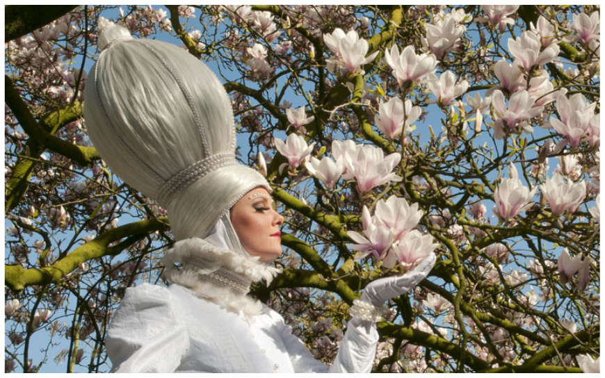 Witte Barok Dames Steltenlopers - Afbeelding 3