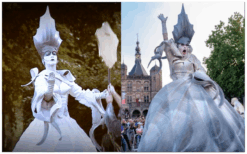 Beleef Theater op Stelten: Elegante Dames Steltenlopers met een Vleugje Humor en Klasse!