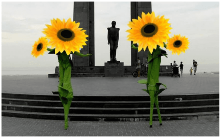 Zonnebloemen op Stelten - Afbeelding 3