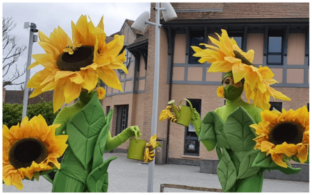 Zonnebloemen op Stelten - Afbeelding 4
