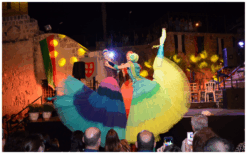 Betoverende Ballerina's op Spitzen Steltenlopers: kleurrijk, elegant en met professionele choreografie. Perfect voor elk evenement!