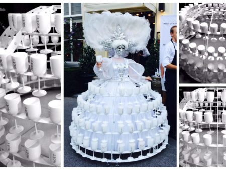 Verras uw gasten met de Champagne Diva Moët & Chandon Ice Impérial! Stijlvolle catering op wielen met een unieke ‘rok’, aanpasbaar aan elk thema en nu met LED verlichting voor extra flair. Perfect voor diverse gelegenheden!
