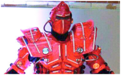 Futuristische Led Robot Red en confetti shooters: Een unieke act voor elk evenement! Boek nu voor een onvergetelijke show!