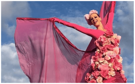 Roze Bloemen Steltenlopers - Afbeelding 2