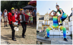 Betoverend Kleurrijk Circus: Mobiele Parade Act met Jongleurs, Acrobaten en Muzikanten. Boek nu voor een feest vol kleur en vaardigheden!