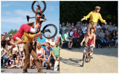 Ervaar magie met Fietsende Circusartiesten: adembenemende acrobatiek en boeiende verhalen. Boek nu voor een unieke show en avontuurlijke workshops!