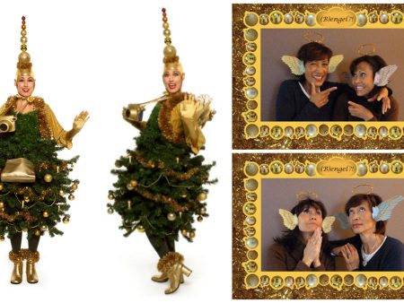 Laat uw gasten kiezen: engel of bengel? Met deze kerst-foto-act poseren ze met 3D-vleugeltjes voor hemelse foto's, direct geprint met uw feestelijke boodschap!