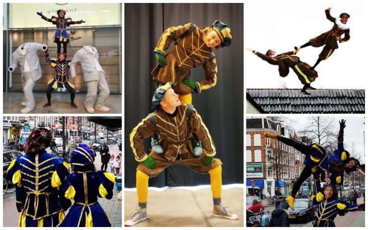 De Lenige Pieten Acrobaten zorgen voor magisch Sint-entertainment met acrobatische stunts en interactieve shows. Perfect voor elk evenement, met extra beleving door Pieten Steltenlopers!