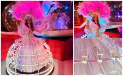 Laat je event stralen met de Champagne Diva Wit met Roze LED! 🥂 Deze elegante diva rijdt rond met een unieke champagne-rok op wielen, gevuld met meer dan 100 glazen of hapjes. De sfeervolle roze LED-verlichting zorgt voor extra magie, perfect voor avondfeesten en luxe evenementen. Een stijlvolle en verrassende manier om je gasten te verwennen! Of het nu een bruiloft, bedrijfsfeest of beurs is, de Champagne Diva past zich moeiteloos aan elk thema aan. Haar chique uitstraling en creatieve catering maken elk event onvergetelijk. Boek nu en geef je feest een bijzondere touch!