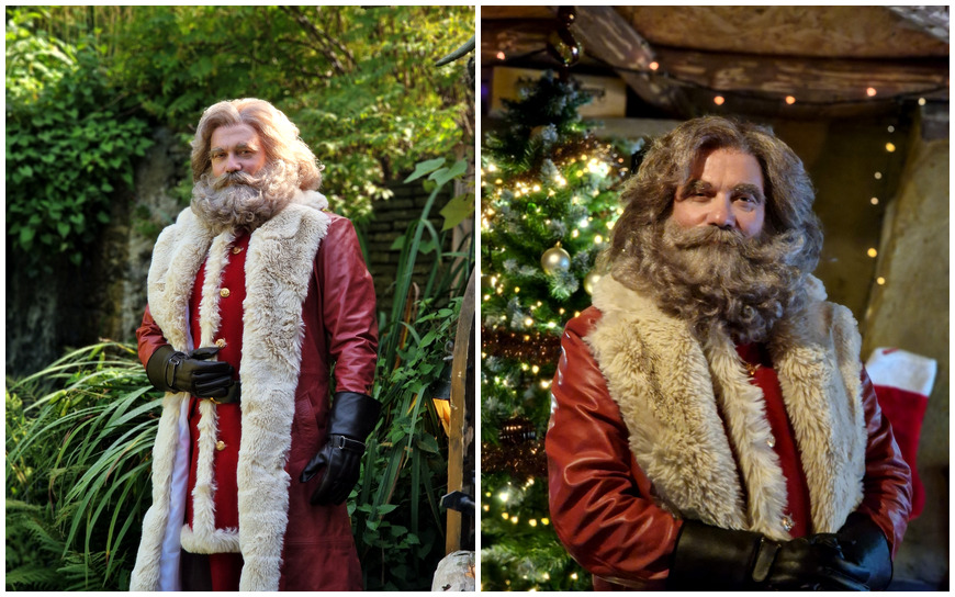 Luxe Filmkerstman met Kerstelf in exclusief kerstkostuum voor kerstentertainment en Meet & Greet.