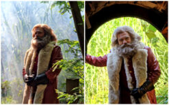 Luxe Filmkerstman met Kerstelf in exclusief kerstkostuum voor kerstentertainment en Meet & Greet.