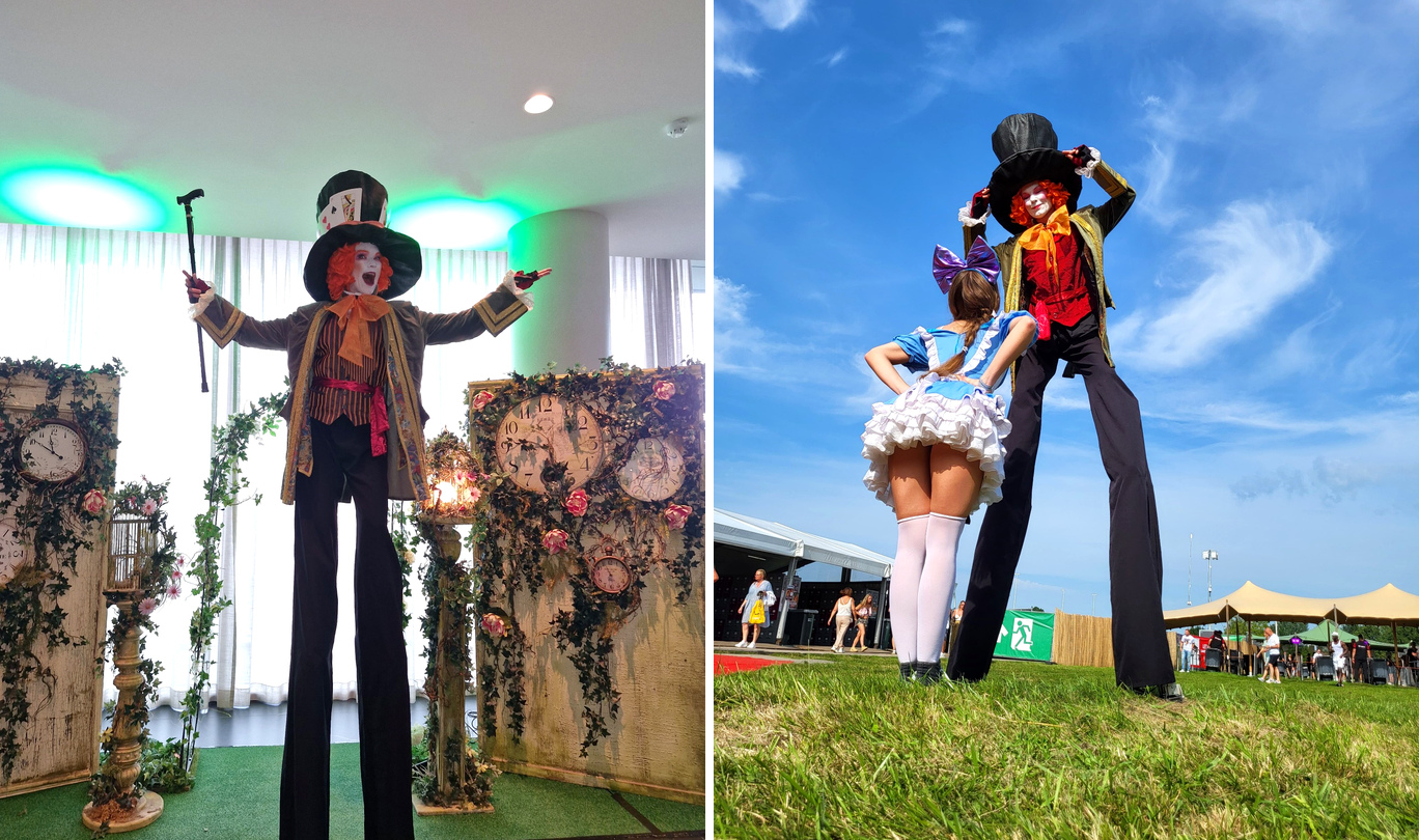 Wonderland Entertainment met Mad Hatter, Alice en verschillende Wonderland personages
